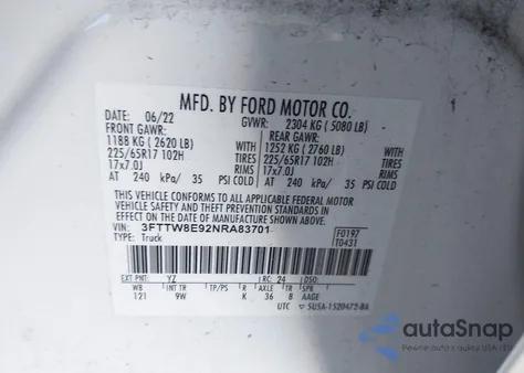 2022 Ford Maverick Xl from USA, damaged, VIN 3FTTW8E92NRA83701